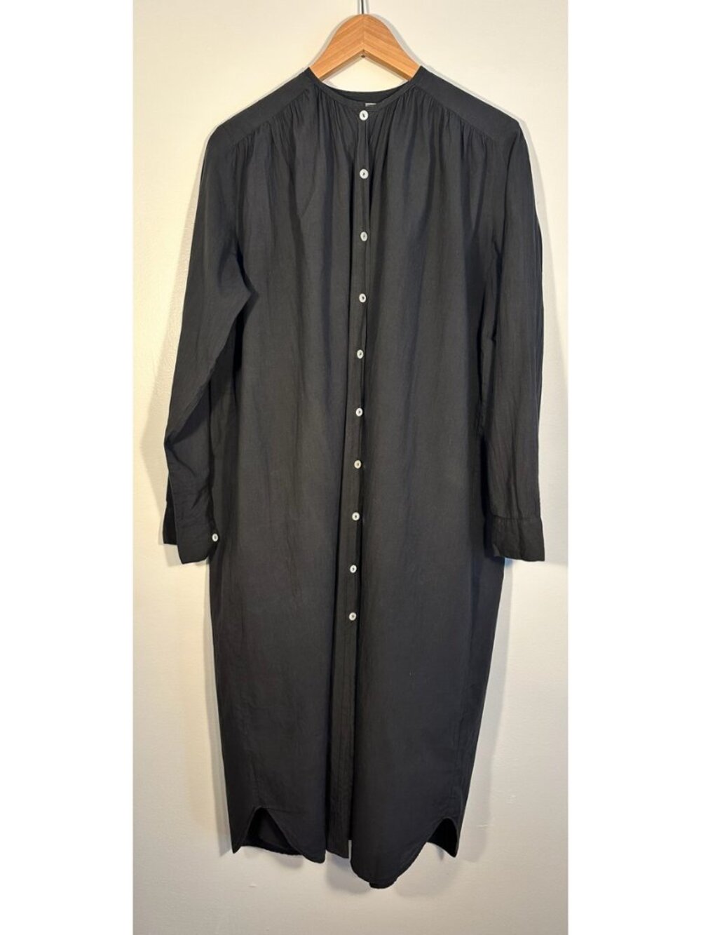 MILLE Black Button Front Shirtdress Tunic L